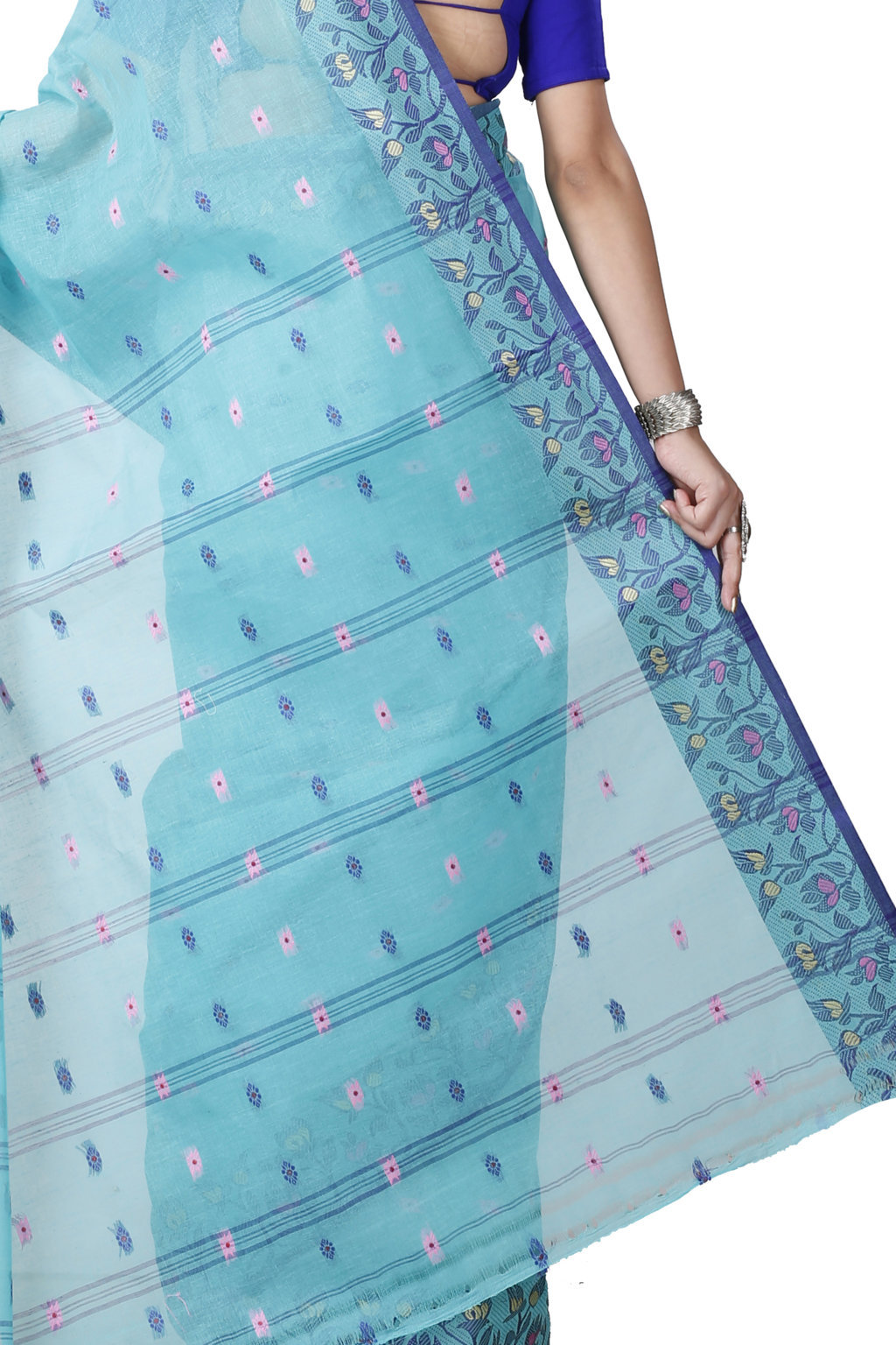 See Green Pure Cotton Gopika Tant Saree (1054)